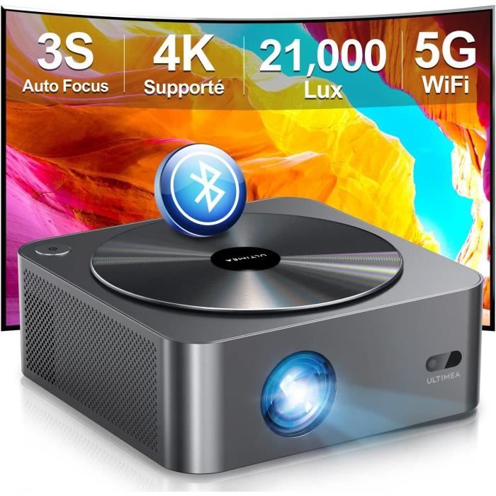 Vidéoprojecteur portable 1080P Native 4K 6000 Lumens - EKASN - D1000 -  Wi-Fi - Bluetooth - Gris - Cdiscount TV Son Photo