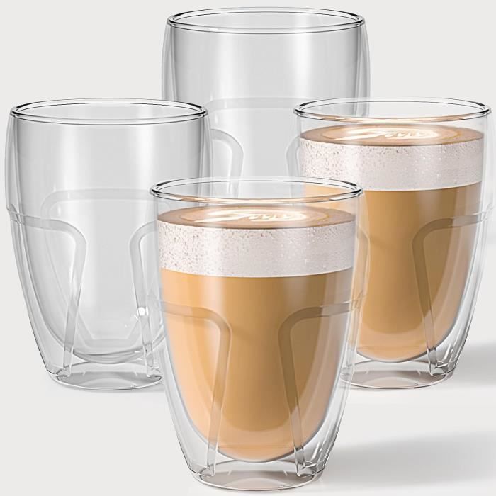 La Cafetière Lot De 2 Verres à Latte Double Paroi 270ml - Isothermes Borosilicate