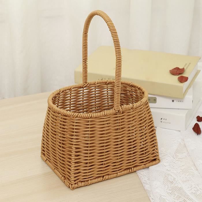 Panier à vélo - SALUTUYA - Panier pour chien - Tissé en saule - Couverture en métal - 30x25x30