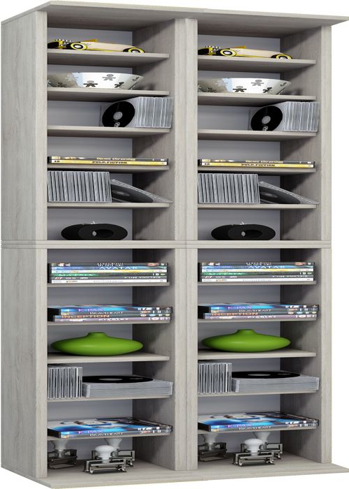 Lot De 4 Supports CD Acrylique Transparent - Range CD/DVD - Organisateur Étagère Multimédia