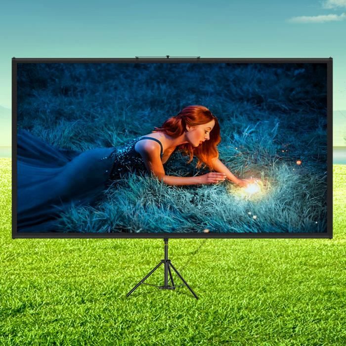 Ecran De Projection Avec Support VEVOR 100" 254 Cm Toile De Projection Sur Pied Hd 16 9 226x140 Cm Ecran De Projecteur En Alu Vision Large 160 Portab 89008335