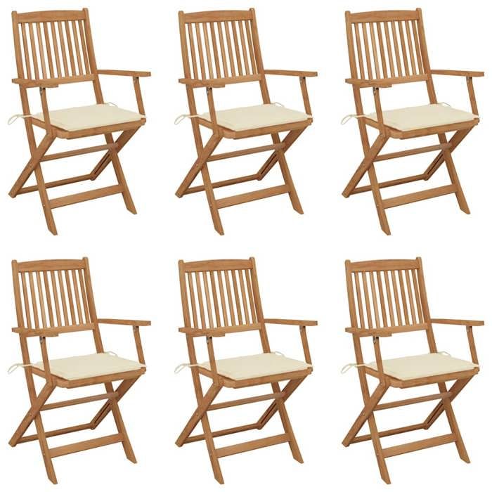 vidaXL Chaises pliables jardin lot de 6 - vue 3