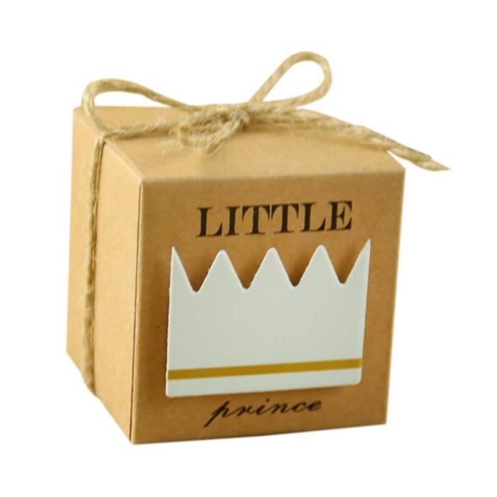 50pcs Boite A Bonbons Avec Corde Boite Cadeau Vintage Sachets Bonbonnieres Rustique Kraft Papier Pour Anniversaire Mariage Cdiscount Maison