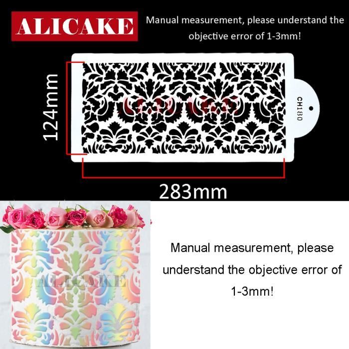 Moule En Silicone Pour Dentelle Fondant - 6 Motifs Arêtes De Poisson - 16,5 X 10,9 Cm