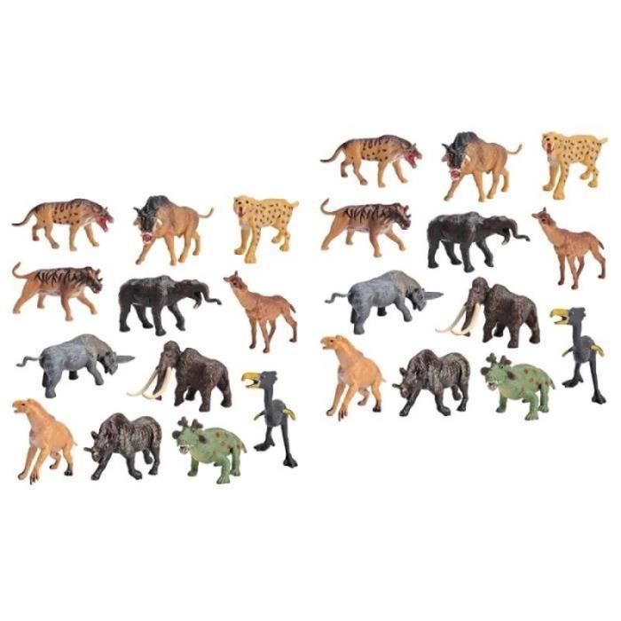 Lot De 8 Figurines Animaux Cerveau Italien - Ornements Décoration, Jouets 3D - Hauteur 4,2 à 8,5 Cm - PVC - Cadeau Créatif Enfants Adultes