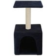 🦩9493SUPER - Arbre à chat avec griffoir - Centre d'Activités Arbre à chat Design Moderne en sisal 55 cm Bleu foncé-1