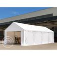 Tente de stockage TOOLPORT 4x8 m en PVC 500g/m², gris-1