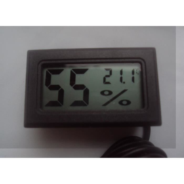 LXSZRPH Thermomètre hygromètre pour reptile avec alarme de température  haute-basse - Thermomètre numérique pour aquarium avec crochet et boucle -  Jauge de température et d'humidité pour terrariums, vivariums, aquariums de  reptiles (1) 