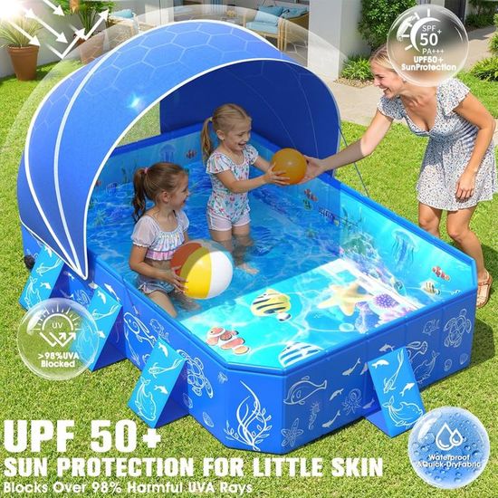 Piscine Enfant avec Pare Soleil et Arroseur - Sport & Plein air