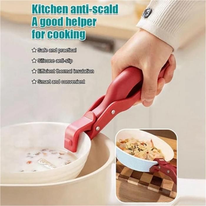 Pince Anti-brûlure 3-en-1 Silicone - Pour Assiettes Et Bols Chauds, Ouvre-bouteille, Micro-ondes, Four, Barbecue