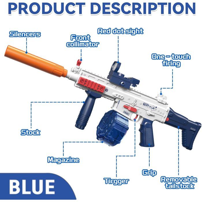 Pistolet à Eau électrique, Automatique à Une Touche Super 434cc + 58cc