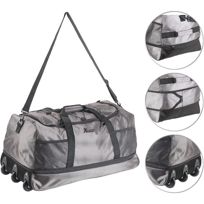 Sac de sport & voyage ultra léger 100 L à 3 roulettes