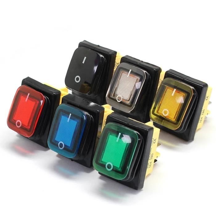 Panneau De Commutateurs 5 Gangs LED – Étanche IP65, 12V/24V – Avec Autocollants – Pour Bateau, Yacht, RV, Camion