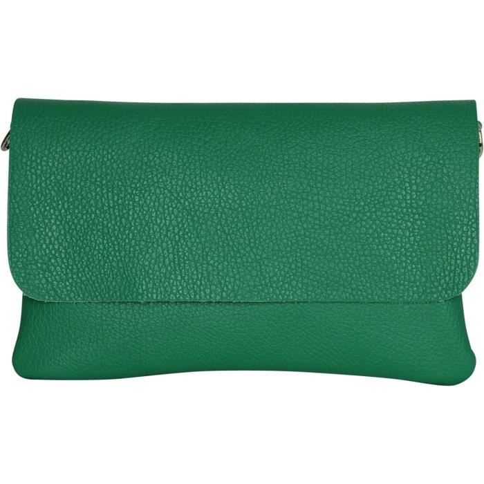 AmbraModa Sac à Bandoulière Pochette Femme Cuir Véritable - Téléphone Jusqu'à 7 Pouces
