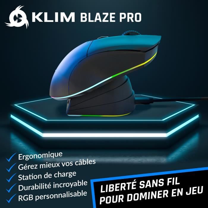 KLIM Blaze X Souris RGB Gamer Sans Fil