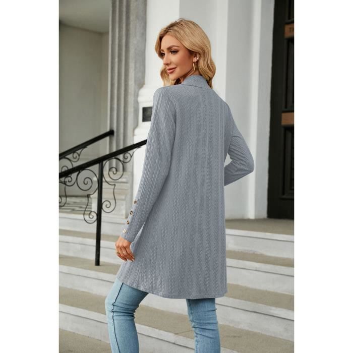 Cardigan Femme Grande Taille Veste Femme Mi Saison Gilet Avec
