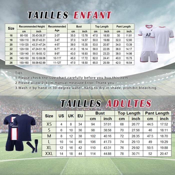 Ensemble de 3 pi ces Maillot pour Adultes de Football T Shirt et