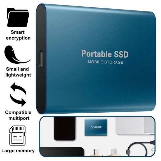 Mobile Drive Disque Dur SSD Externe 5To 2.5 118Mo/s USB-C Argent