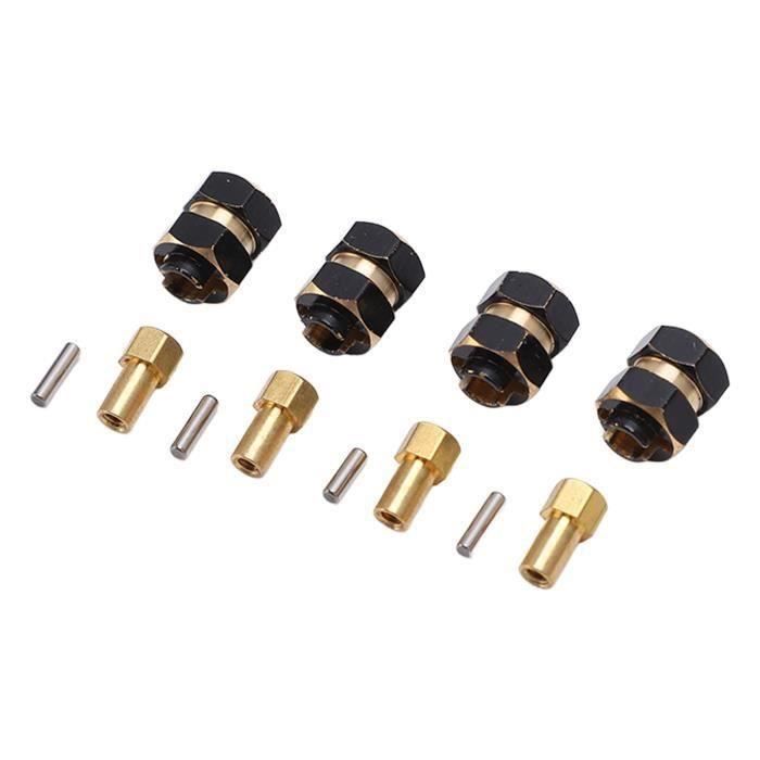 INJORA Moyeux Hexagonaux En Laiton 8/9/10 Mm Pour RC Crawler - 4 Pièces, Poids 28-36g, Largeur 12 Mm, Compatible Axial SCX10 90046, RR10, RGT 86100