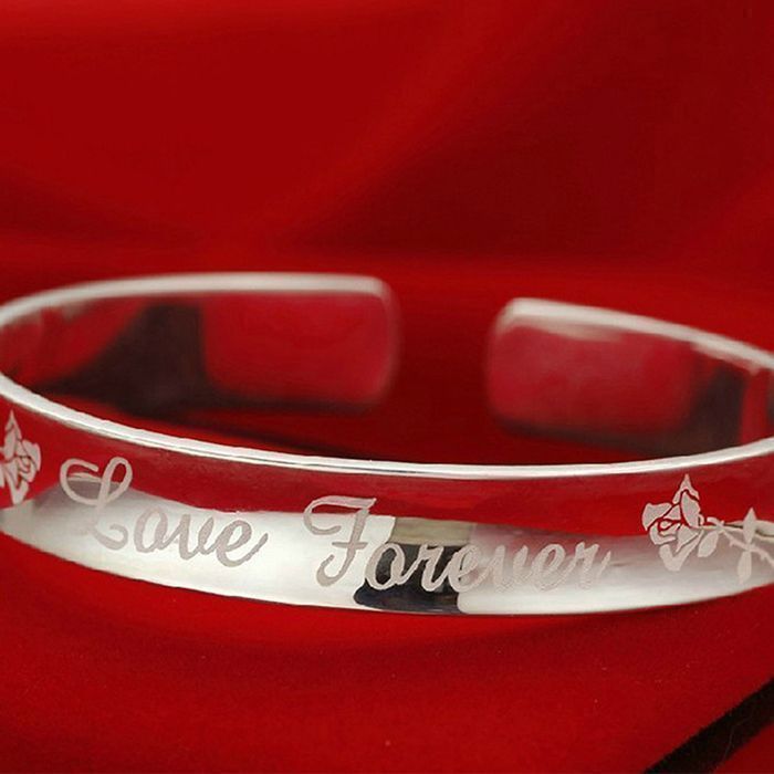 Bracelet Fleur Plaqué Argent 925 – Longueur 19 Cm – Unisexe – Neuf Sans Emballage