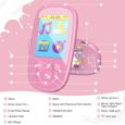 MP3 Enfant Bluetooth 8Go Licorne Design avec Haut-Parleur Lecteur de Jeux Ecran 2.4’’ Ecouteur et Corde Inclus Radio FM Vidéo-2