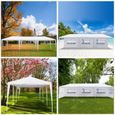 Tonnelle imperméable de jardin-Tente de reception avec 5 cotés-3 x 9m-blanc-2
