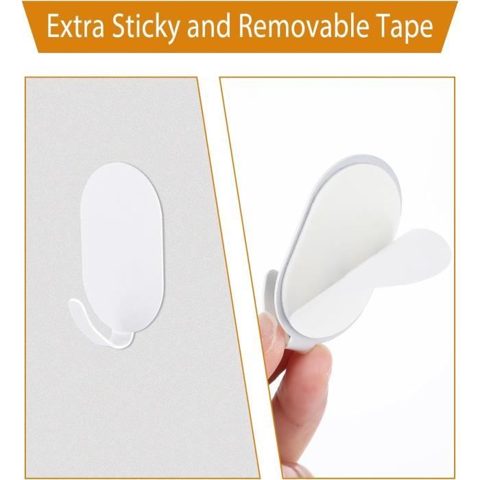 Paquet De 30 Crochets Auto-adhésifs, Crochets Résistants Imperméables