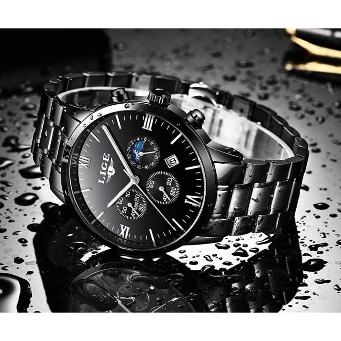 Montre sales lunaire homme