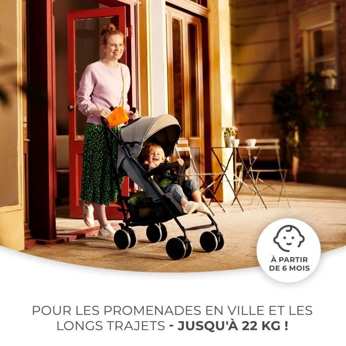 Poussette Canne - BEBE2LUXE - PIKO - Ultra Compacte - Cabine Avion - Noir -  Cdiscount Puériculture & Eveil bébé