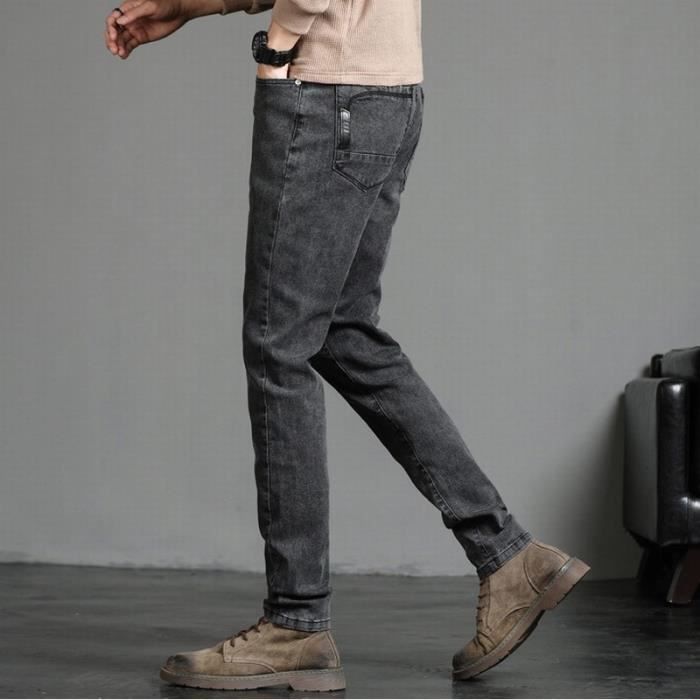 Jean homme jean classique stretch pantalon droit slim pour hommes