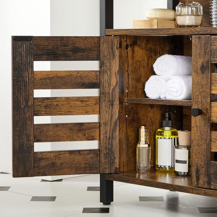 Meuble Sous Lavabo en Bois Bali 70cm Marron