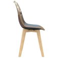 4 x Chaise de salle à manger Professionnel - Chaise de cuisine Chaise Scandinave Design de patchwork Gris Tissu ®EVQYNV®-3