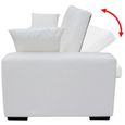 E-Com ®2998Canapé d'angle Convertible Canapé-lit réversible Grand Confort & Relax Sofa de Salon Scandinave Cuir artificiel Blanc-3