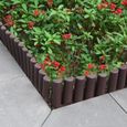 LILIIN Bordure de plate-bande, bordure de jardin, Aspect bois Bordure de parterre de fleurs 2.8M (Marron)-3