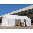 Tente de stockage TOOLPORT 4x8 m en PVC 500g/m², gris-3