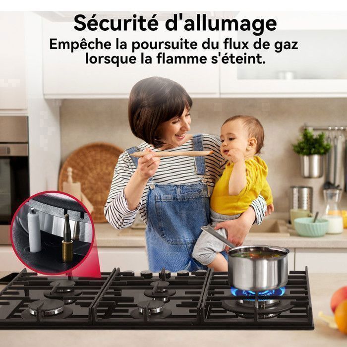 Cuisinière Gaz 5 Feux Autonome - Parfaite Pour Le Camping Et La Cuisine Rapide !