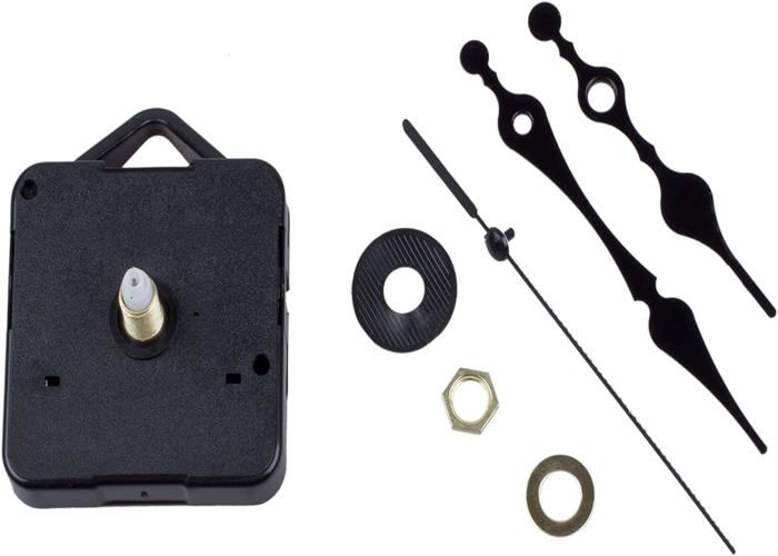 Mouvement à Pendule Quartz Avec Aiguilles Colorées, Remplacement Pour Horloge - Noir, Neuf, Fabriqué En 2024