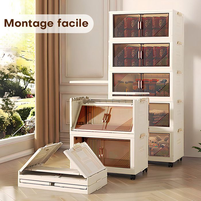 Chariot de rangement semi-fermé à 3 niveaux – Yamazaki Home Europe