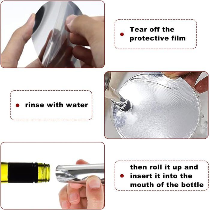100 Pcs Stop-Goutte Vin En Aluminium – Verseurs Anti-Goutte Réutilisables Pour Bouteille De Vin, Parfait Restaurant, Bar & Maison