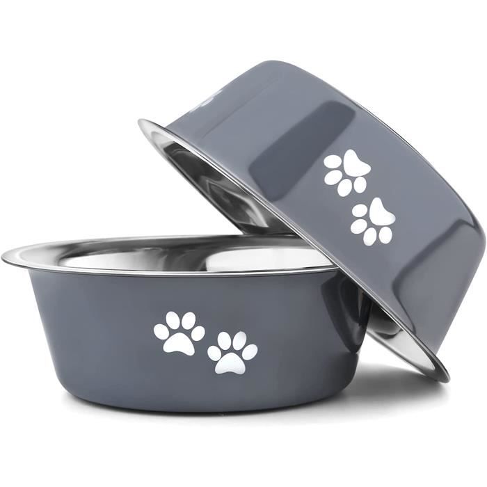 3PCS Gamelle Chat, Gamelles En Acier Inoxydable Pour Chat Et Chien