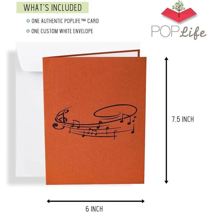 Conception de guitare 3d Pop Up Card Carte de vœux Carte d'anniversaire Guitare  Cadeau de musique Cadeau pour guitariste Musicien