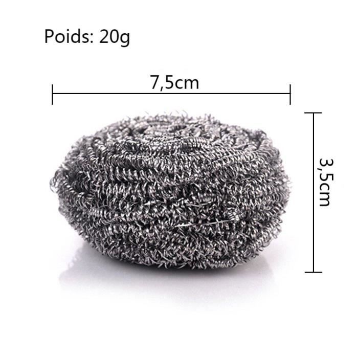 Éponges Métalliques IDEA HOME - 12 Pièces XXL | Nettoyage Casseroles, Four, Ustensiles | Acier Inoxydable