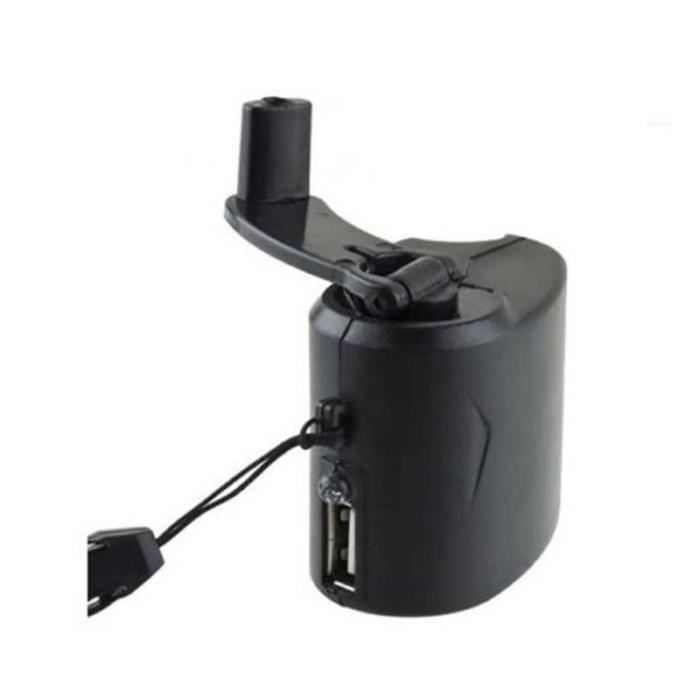 Générateur électrique de chargeur de manivelle USB d'alimentation de  secours de téléphone portable, noir - Cdiscount Téléphonie