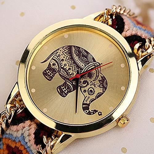 Montre Femme Montre De Style Ethnique Montre Quartz Cadran Rond Corde Tressee Bracelet Montre Analogique pour Filles M2485 Achat vente montre Femme Cdiscount