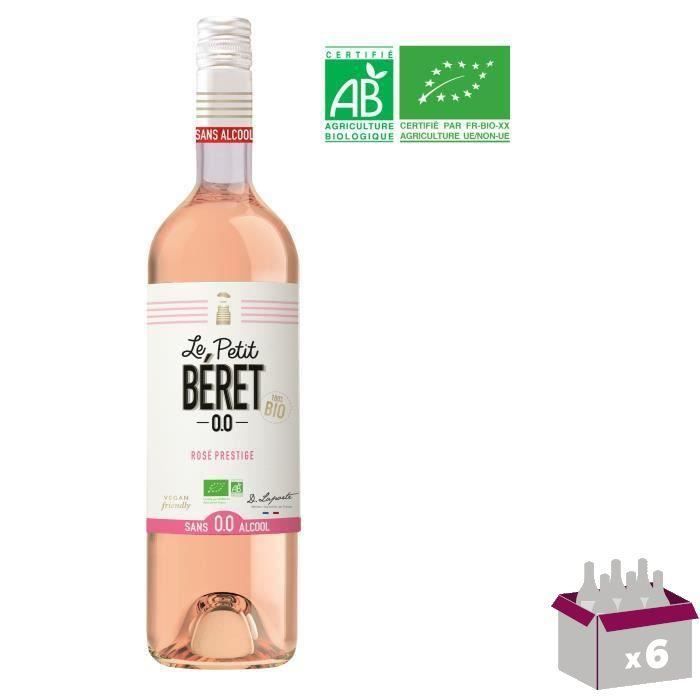 LE PETIT BERET Rosé Prestige Boisson sans Alcool à base de Raisin 0,0% x6