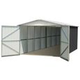 YARDMASTER Garage abri métal 22,63 m² - Gris anthracite et alu-1