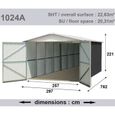 YARDMASTER Garage abri métal 22,63 m² - Gris anthracite et alu-2