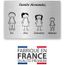 Famille Avec Deux Fille Coloris Blanc Avec Écriture Noire Dimensions 10 x 2,5 Cm Plaque Gravée Pour Boîte Aux Lettres Petite Famille Personnalisable Avec Votre Nom de Famille