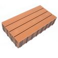 Riossad Dalles clipsables en bois composite WPC 60 x 30 cm Dalle de terrasse jardin extérieur 6x jaune-brun DALLAGE-0