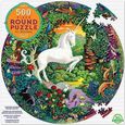 eeBoo - Puzzle 500 pièces rond - le jardin de la licorne PZFUNG-0